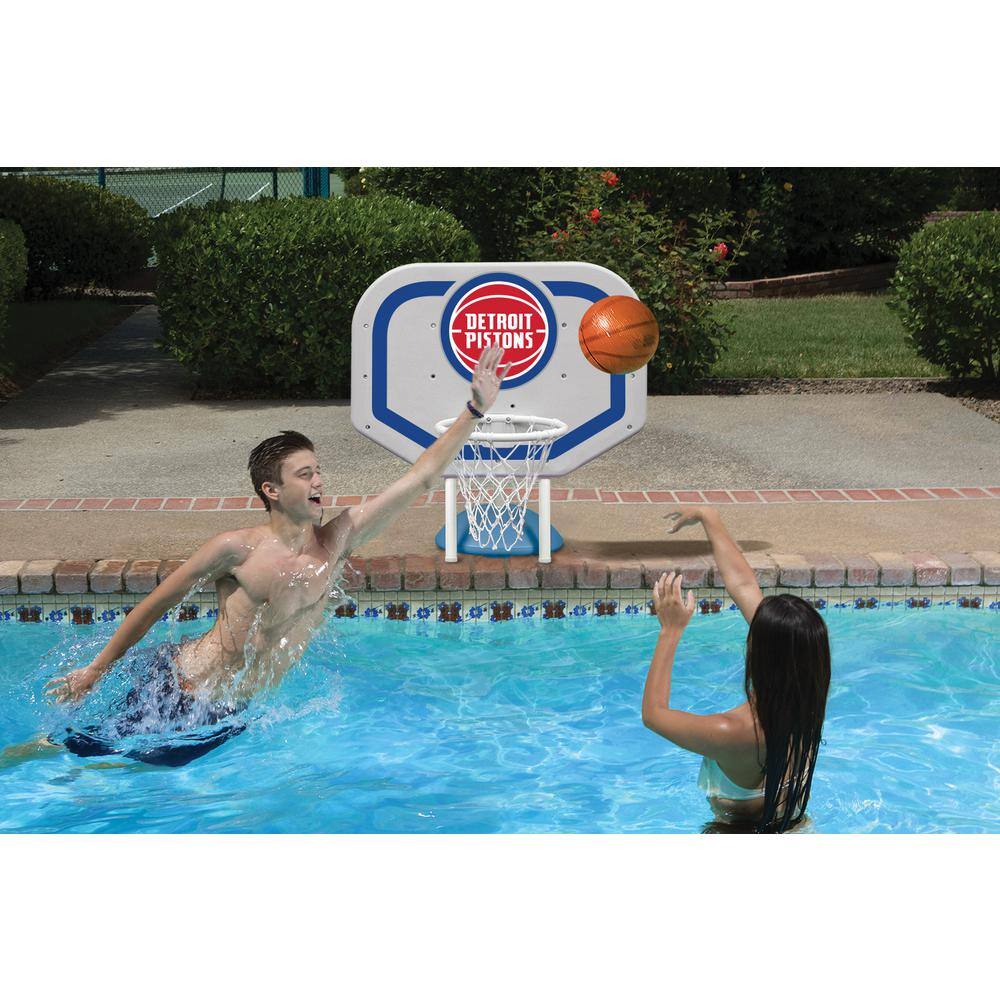 Poolmaster Detroit Pistons NBA Pro Rebounder Swimming Pool Basketball Game 72939