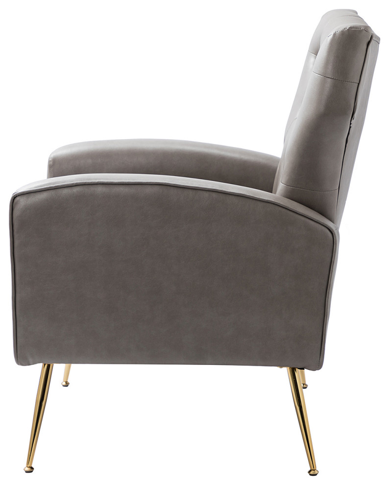 38 quotHigh Comfy Armchair With Metal Legs  Set of 2   Midcentury   Armchairs And Accent Chairs   by Karat Home  Houzz