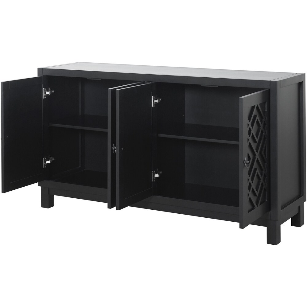 Merax Large Storage Space Sideboard  4 Door Buffet Cabinet