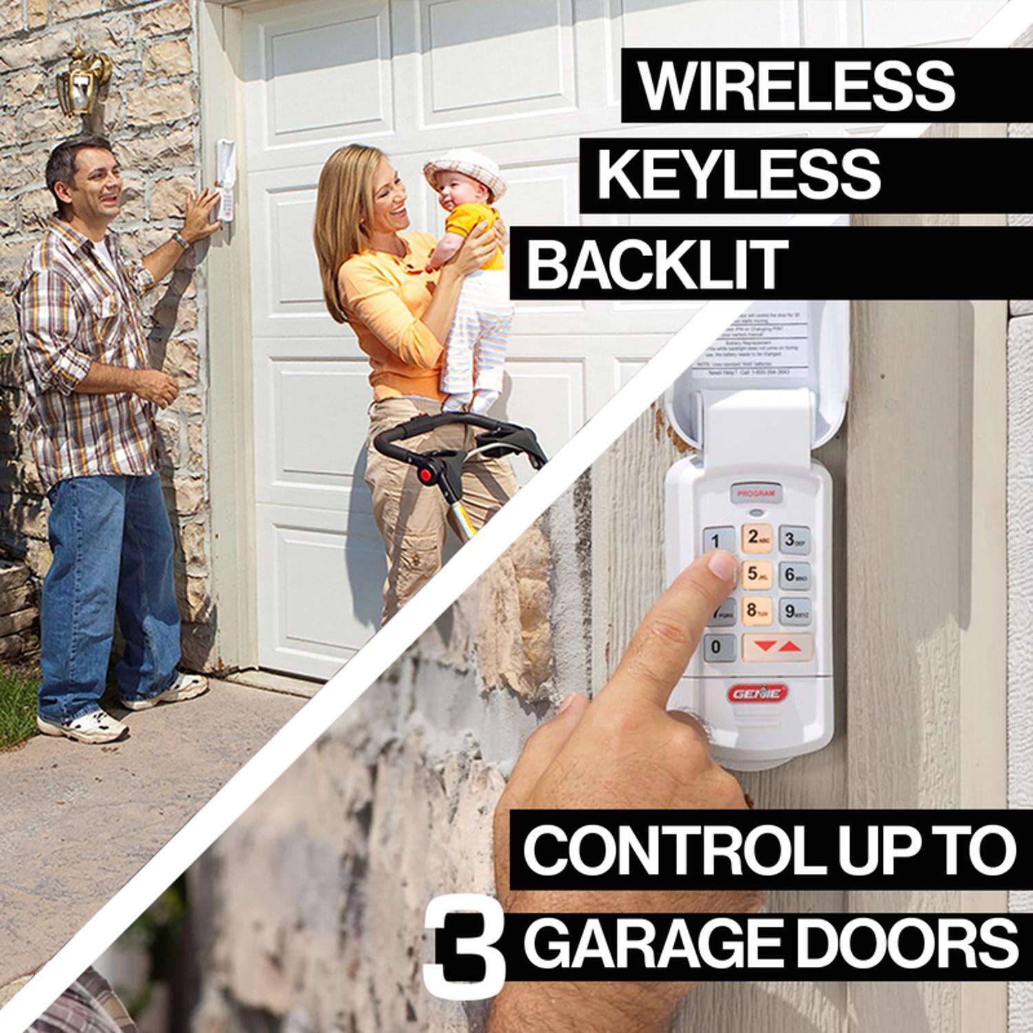 Genie 3 Door Wireless Keyless Entry System For Genie Garage Doors