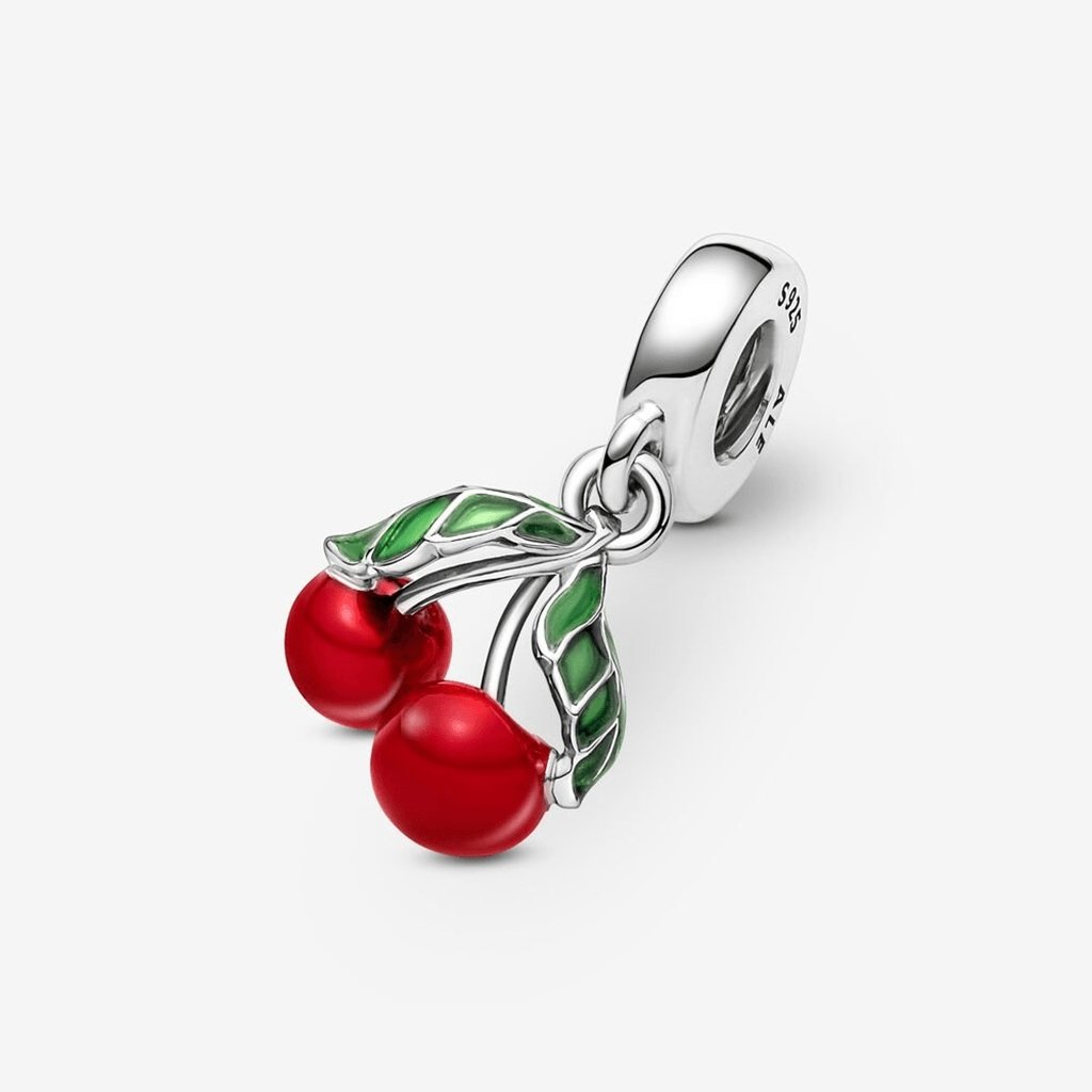 PANDORA  Asymmetrical Cherry Fruit Dangle Charm