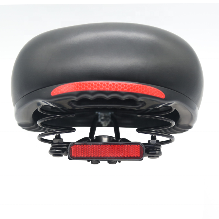 Mountain bike breathable saddle seat wide seat cushion with reflection and shock absorption riding saddle