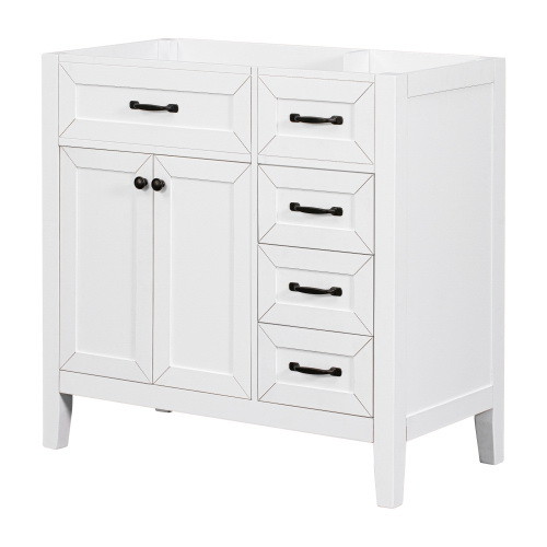 36 Bathroom Vanity with Sink Combo  White Bathroo...