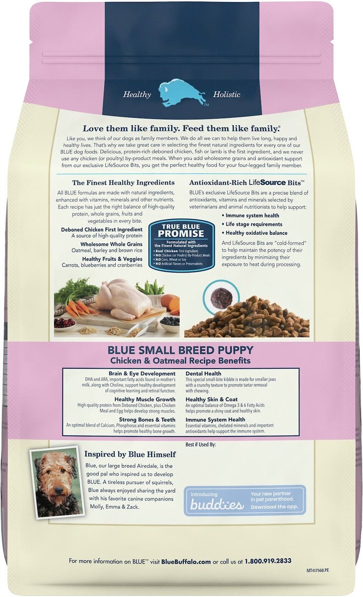 Blue Buffalo Life Protection Formula Small Breed Puppy Chicken and Oatmeal Recipe Dry Dog Food