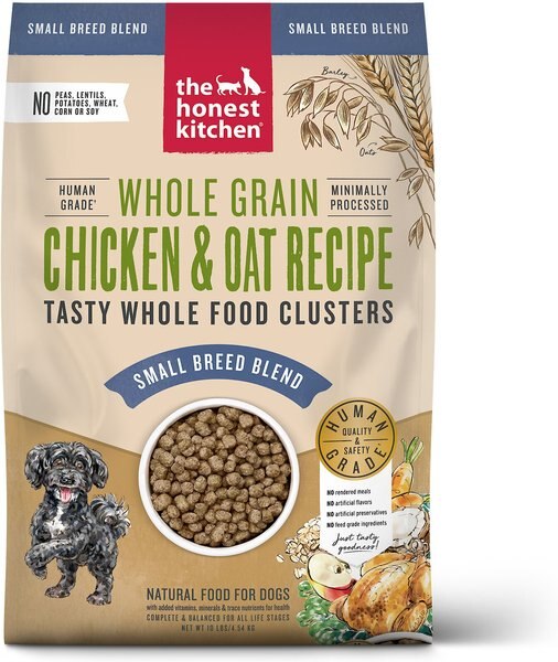 The Honest Kitchen Food Clusters Whole Grain Chicken and Oat Recipe Small Breed Dog Food