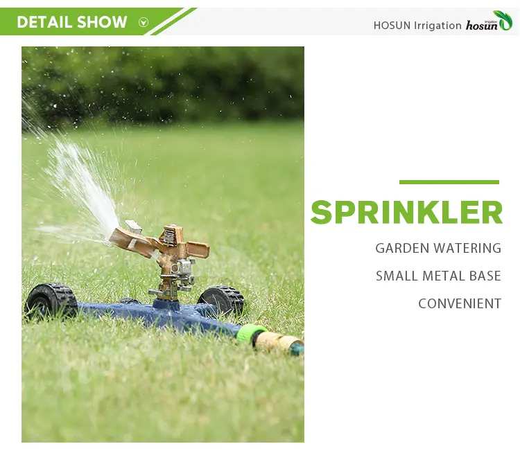 Garden Supplies  Brass Impact Sprinkler On Wheeled Base