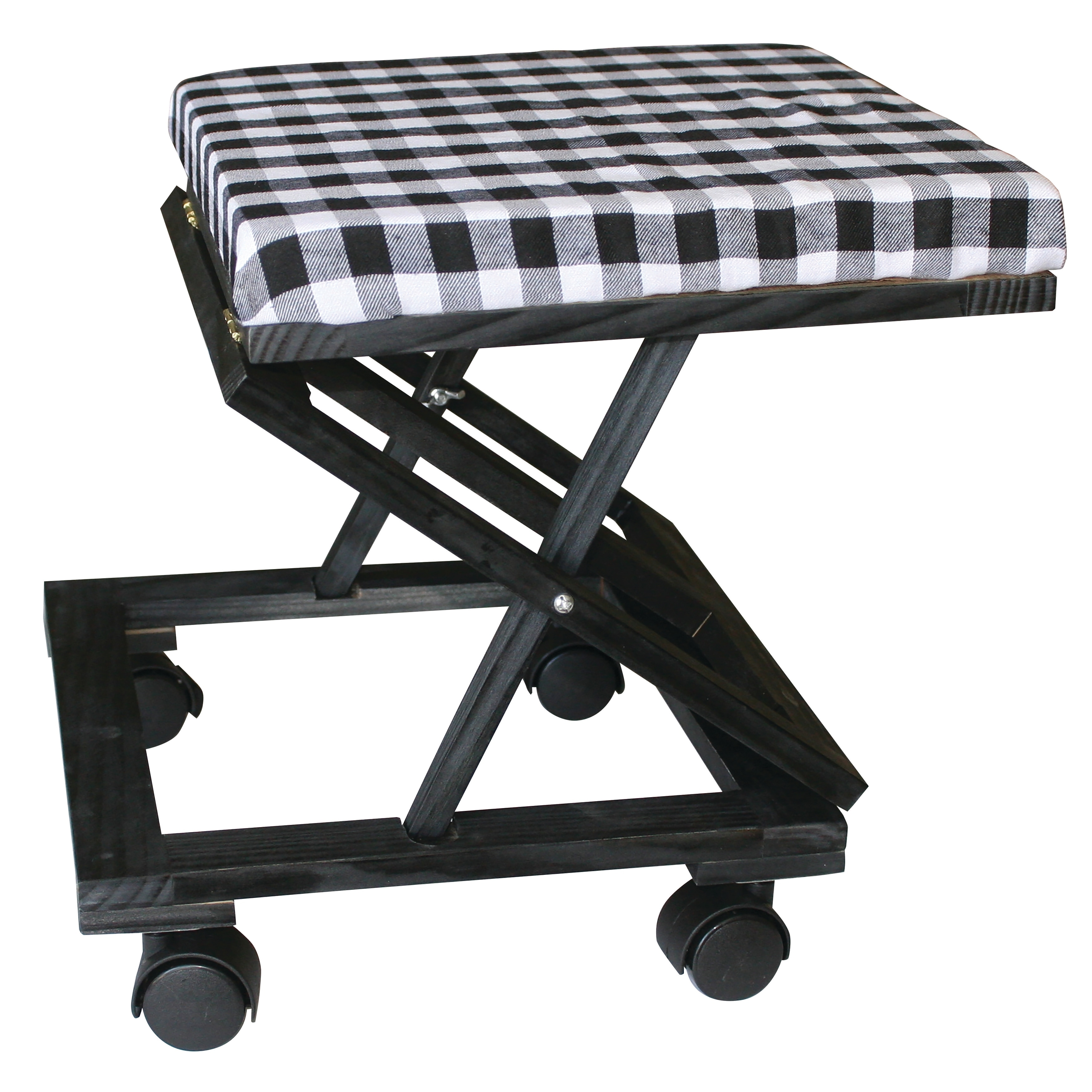 Buffalo Plaid Fold Away Foot Rest