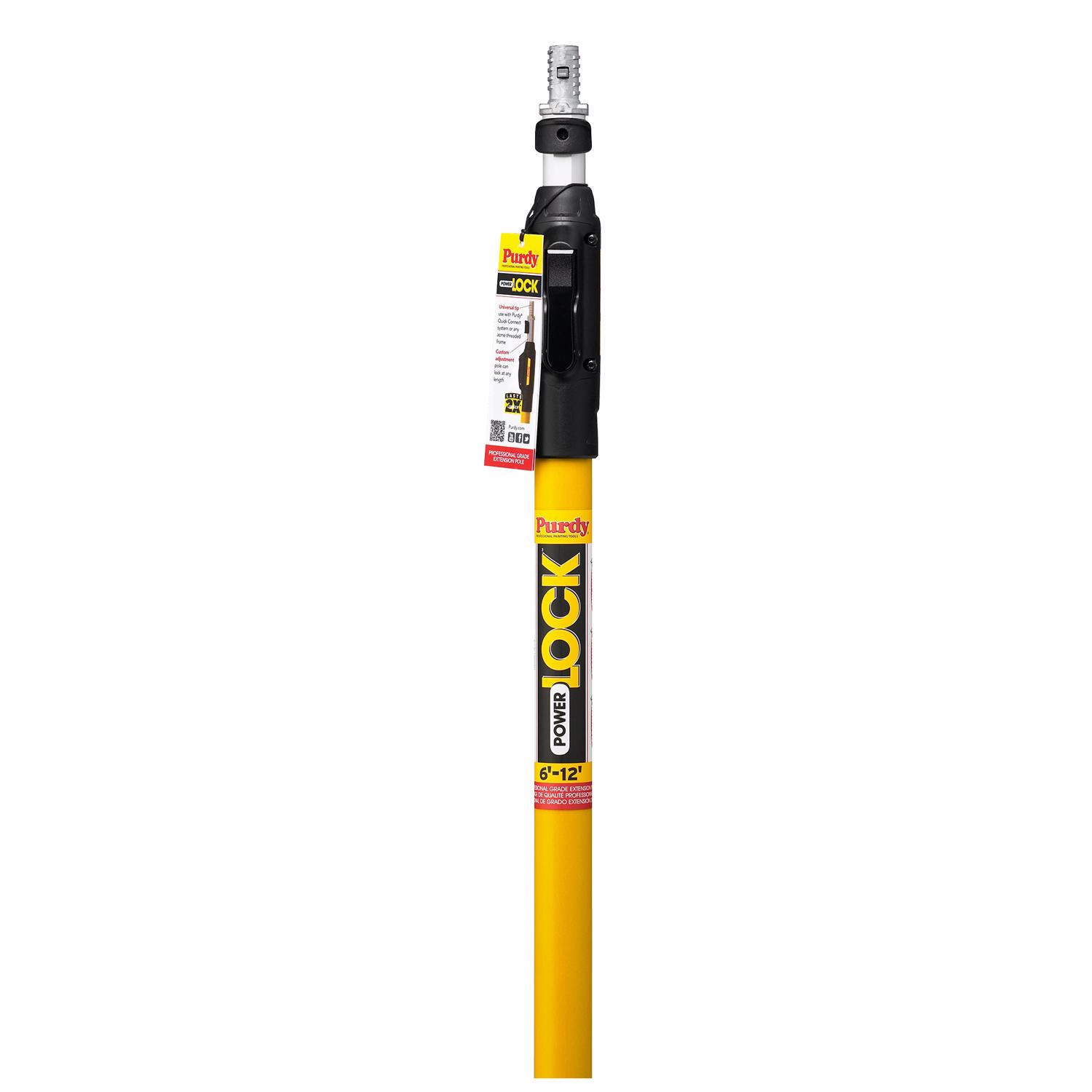 Purdy POWER LOCK Telescoping 6-12 ft. L X 1 in. D Fiberglass Extension Pole