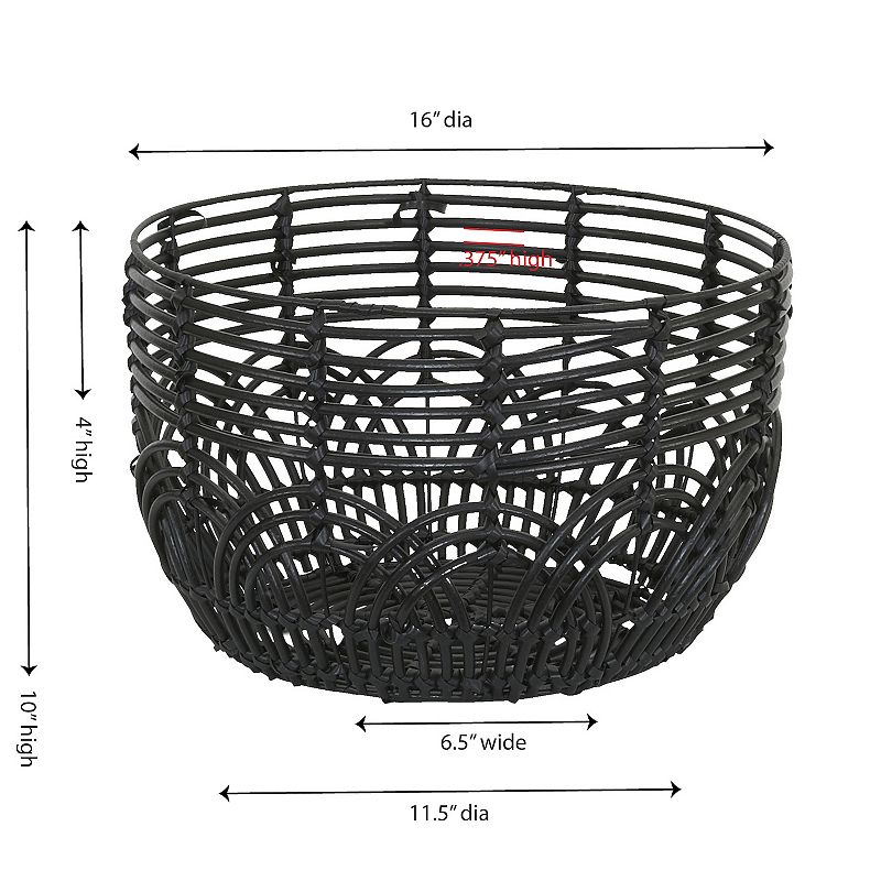 Household Essentials Round Resin Scallop Basket