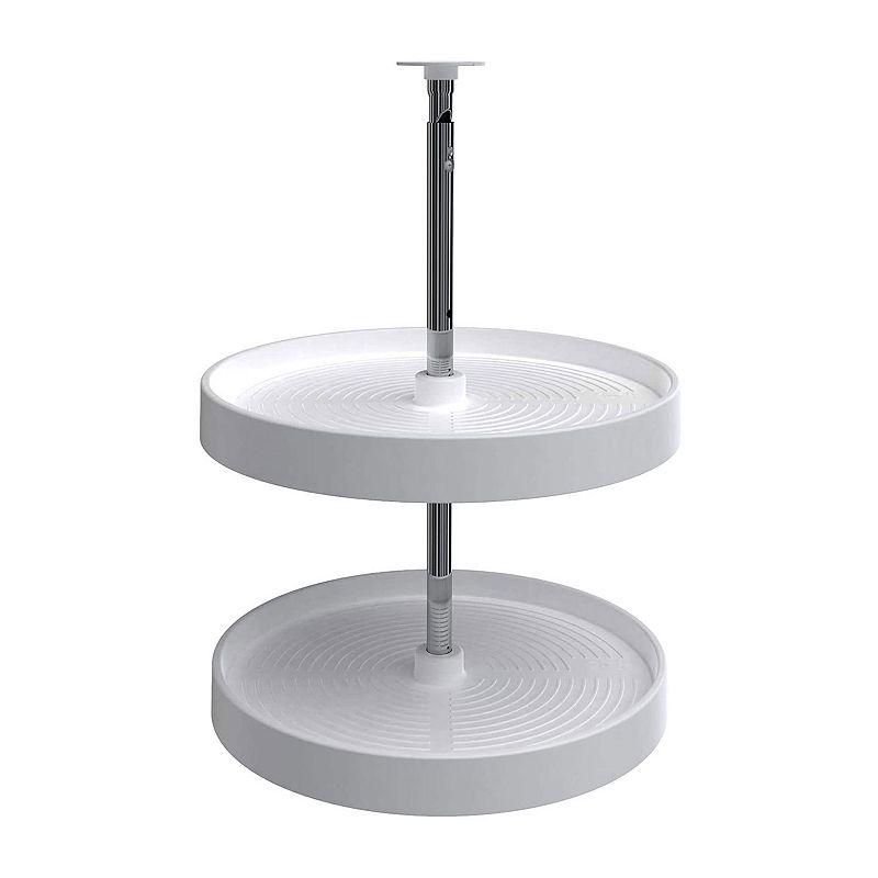 Rev-A-Shelf 18 Inch Lazy Susan Full Circle Polymer 2-Shelf， White， 2062-18-11-1