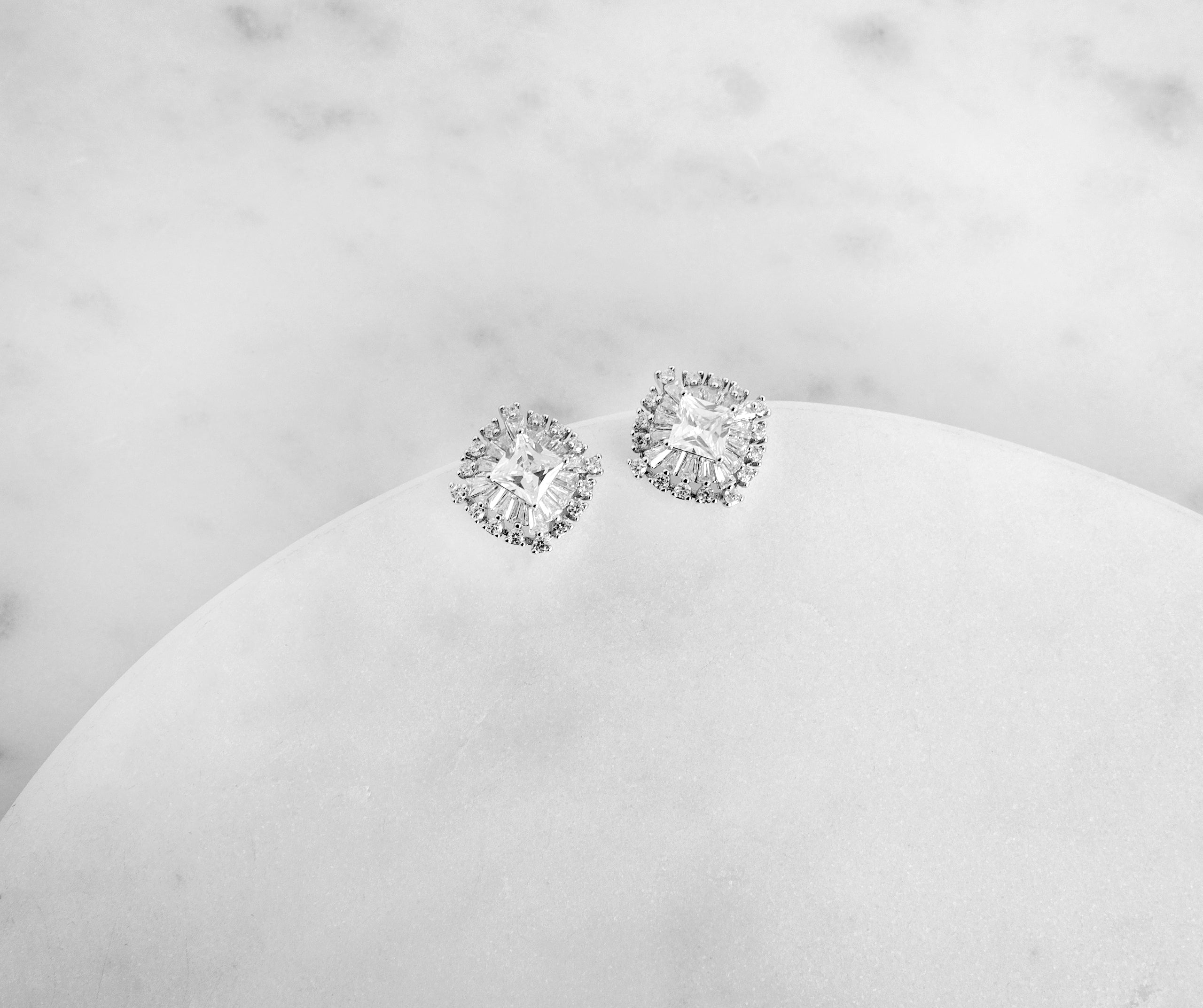 Made It Cubic Zirconia Clustered Studs