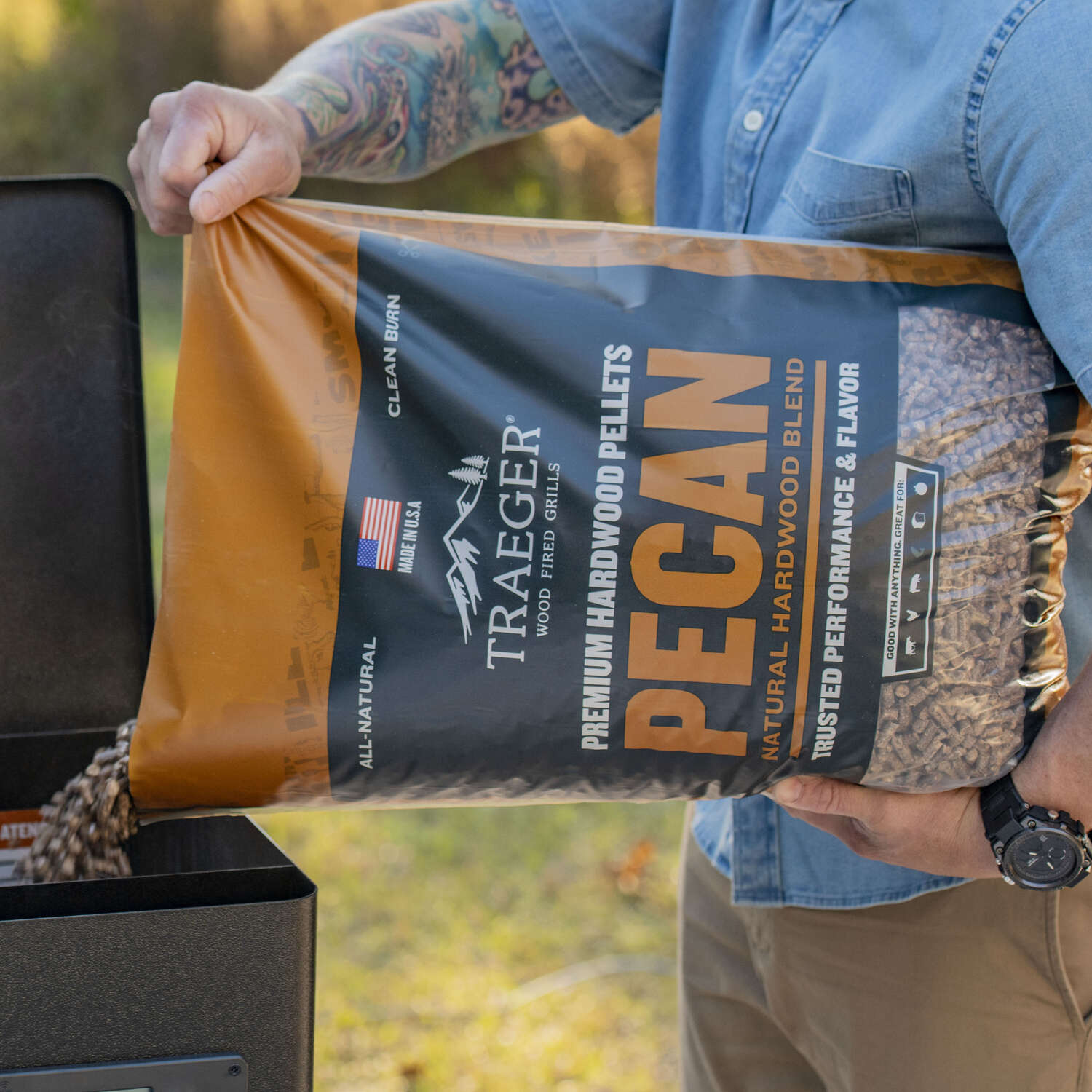 Traeger Premium All Natural Pecan BBQ Wood Pellet 20 lb