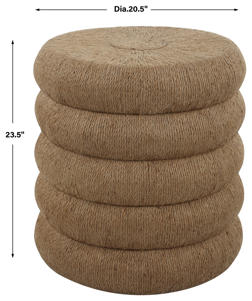 Capitan Braided Rope Side Table   Beach Style   Side Tables And End Tables   by Ownax  Houzz