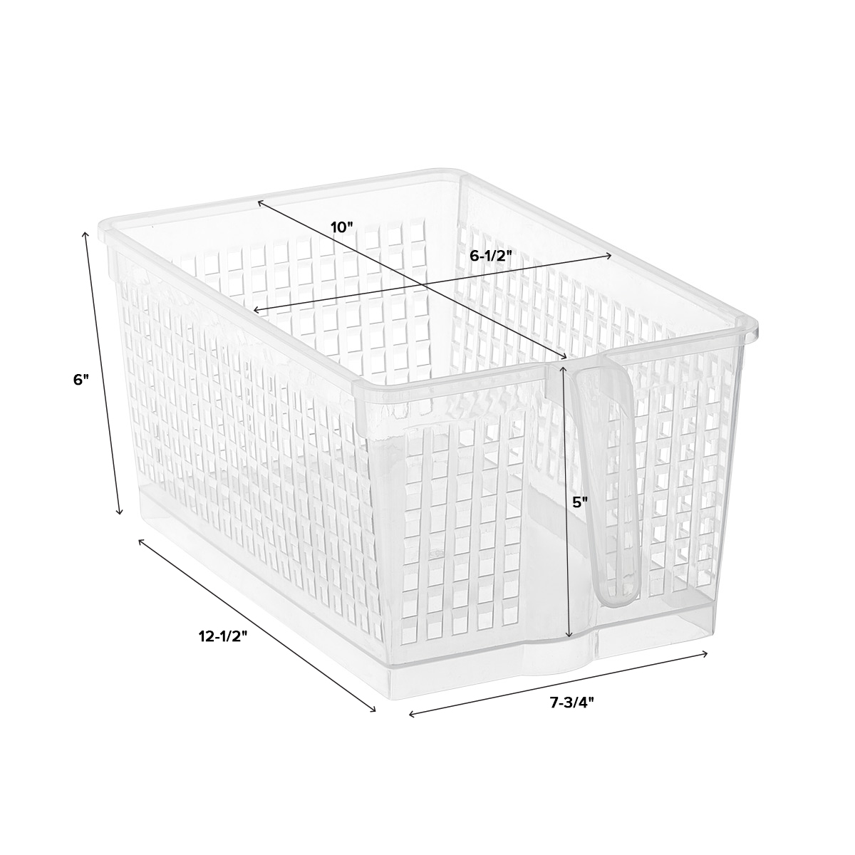 Handled Pantry Organizer Storage Baskets