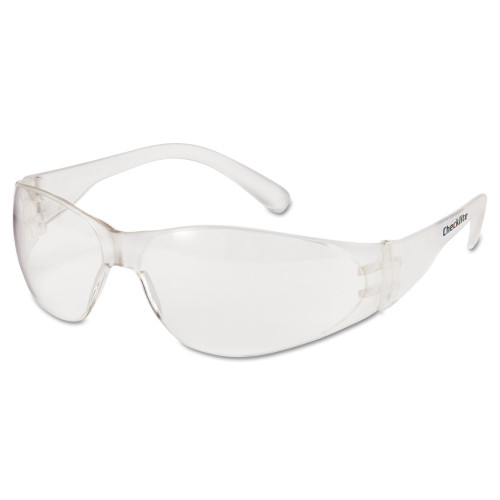 MCR Safety Checklite Safety Glasses， Clear Frame， Clear Lens (CL010BX)