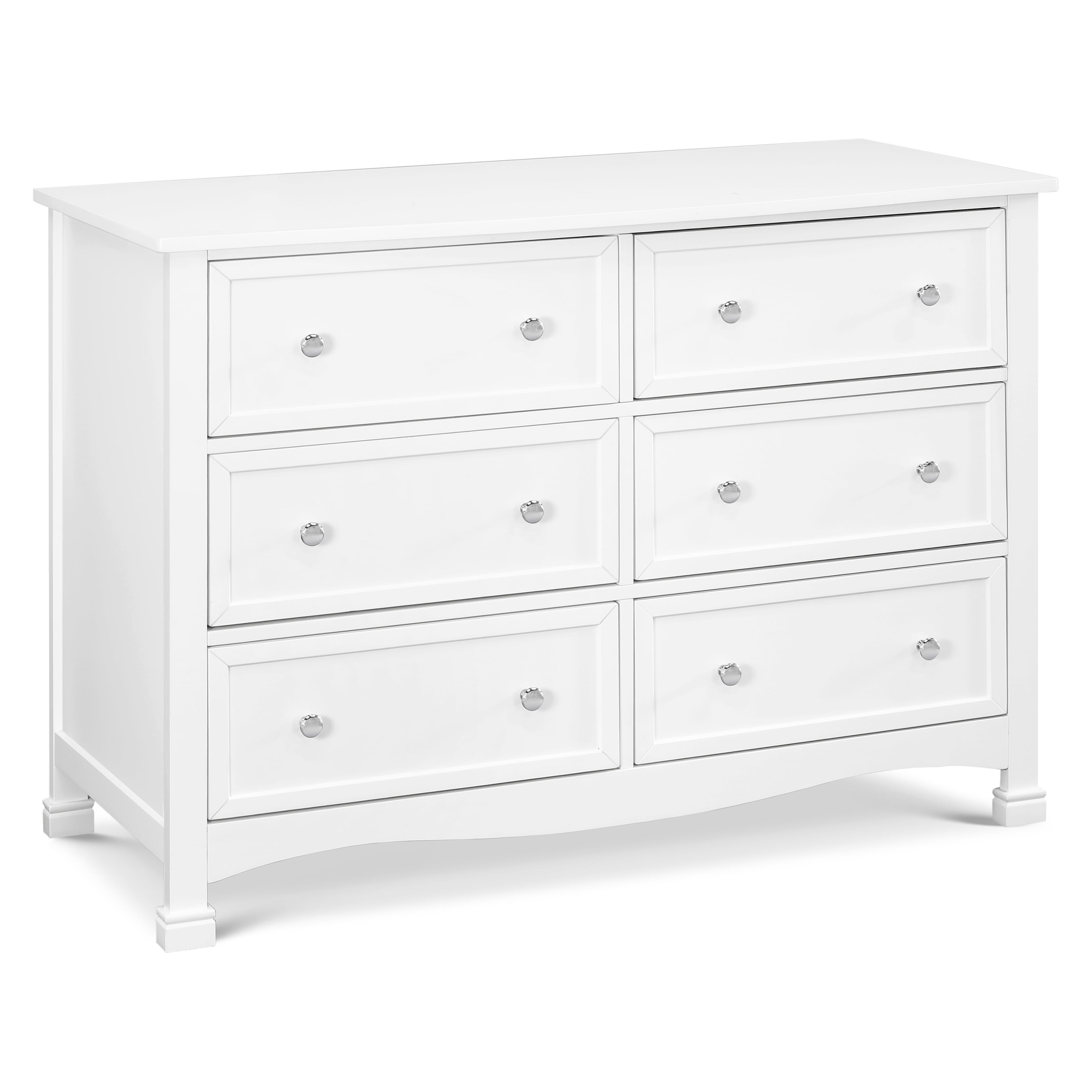 DaVinci Kalani 6 Drawer Double Wide Dresser in White Finish