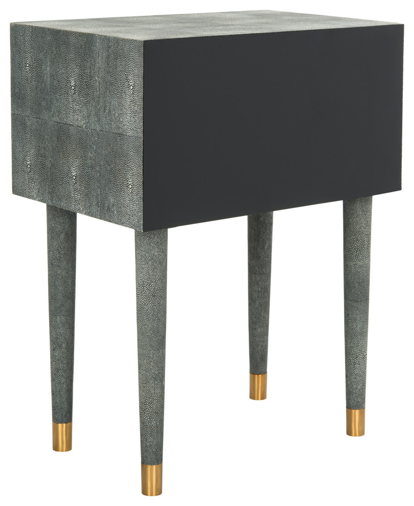 Safavieh Couture Nour Faux Shagreen End Table   Midcentury   Side Tables And End Tables   by Safavieh  Houzz