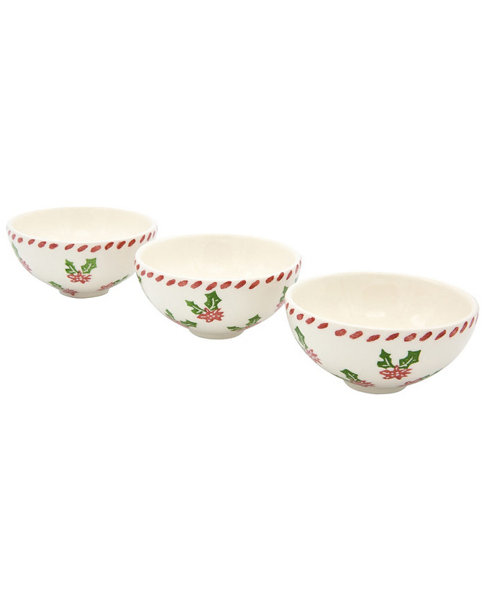 Euro Ceramica Natal 3 Piece Dipping Bowl Set