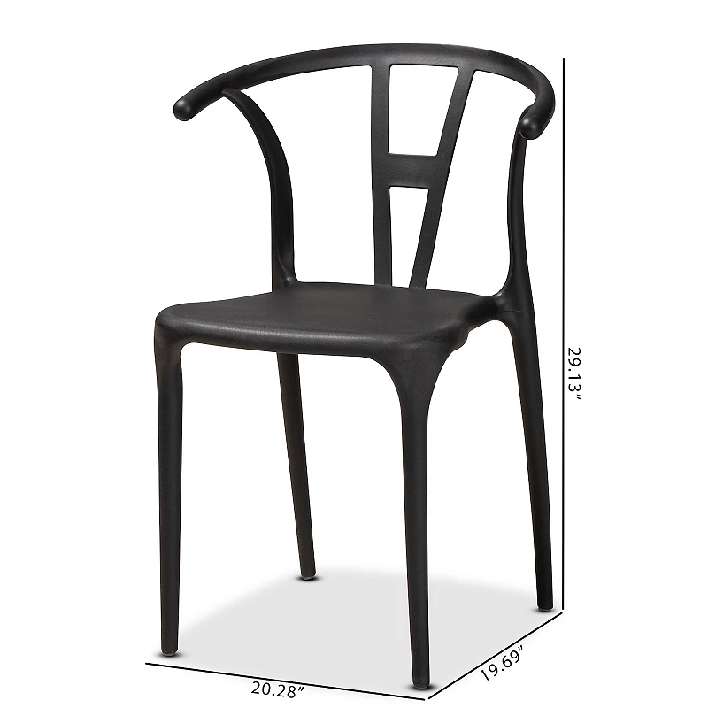 Baxton Studio Warner Dining Chair 4-Piece Set