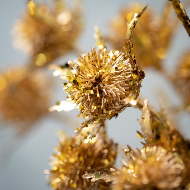 Artificial Shiny Gold Echinop Thistle Gold 19