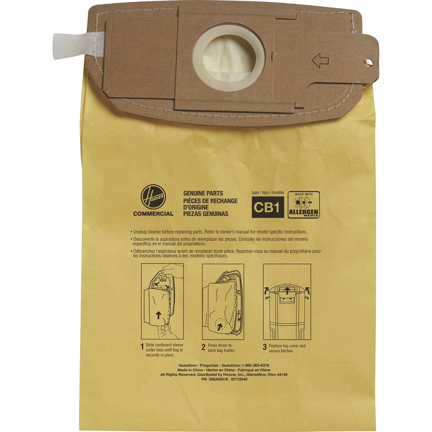 6-quart Hush Tone Vacuum Allergen Bag by Techtronic Industries Co. Ltd HVRAH10273CT