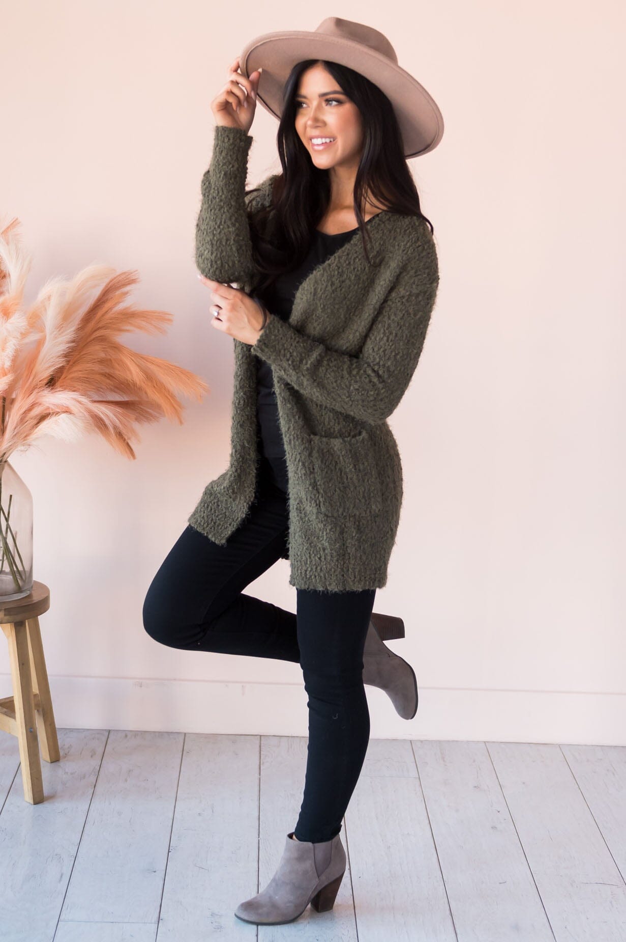 Soft & Cuddly Modest Sweater Cardigan