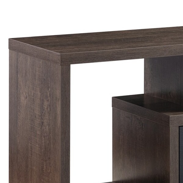 Elle 47 Inch TV Media Entertainment Console， 3 Compartments， Drawer， Walnut