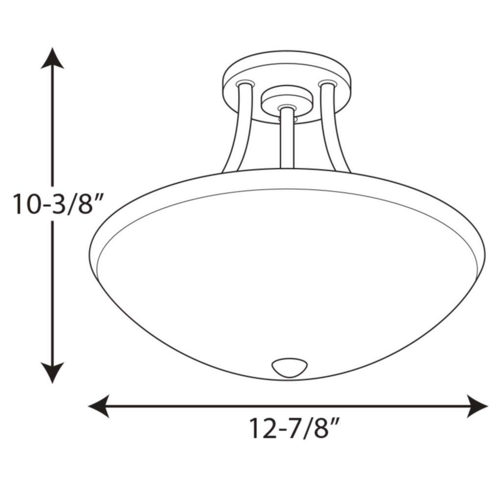 Progress Lighting Gather Collection 17-Watt Brushed Nickel Integrated LED Semi-Flush Mount P350088-009-30