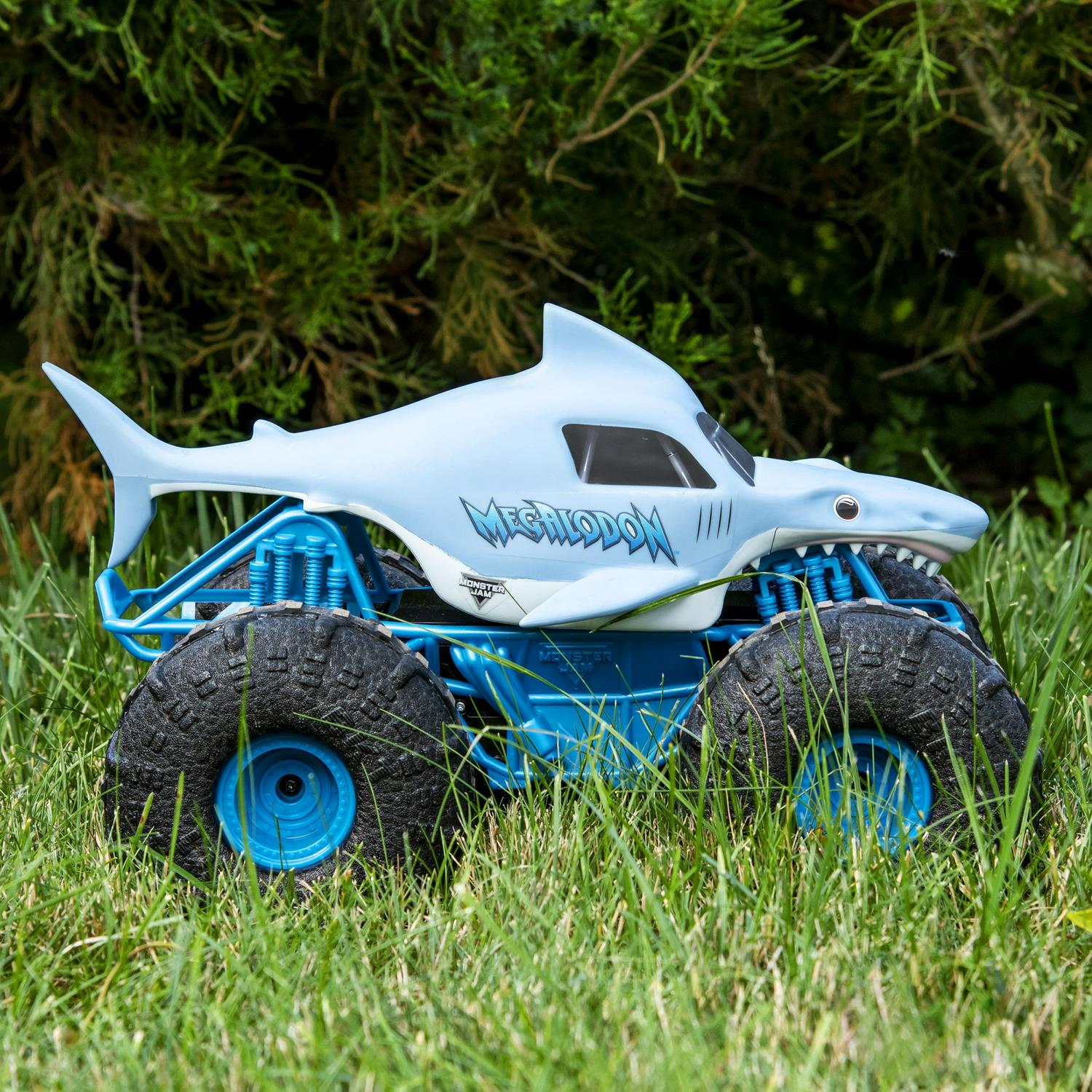 Monster Jam Official Megalodon Storm AllTerrain Remote Control Monster Truck Toy Vehicle 1:15 Scale  Crowdfused