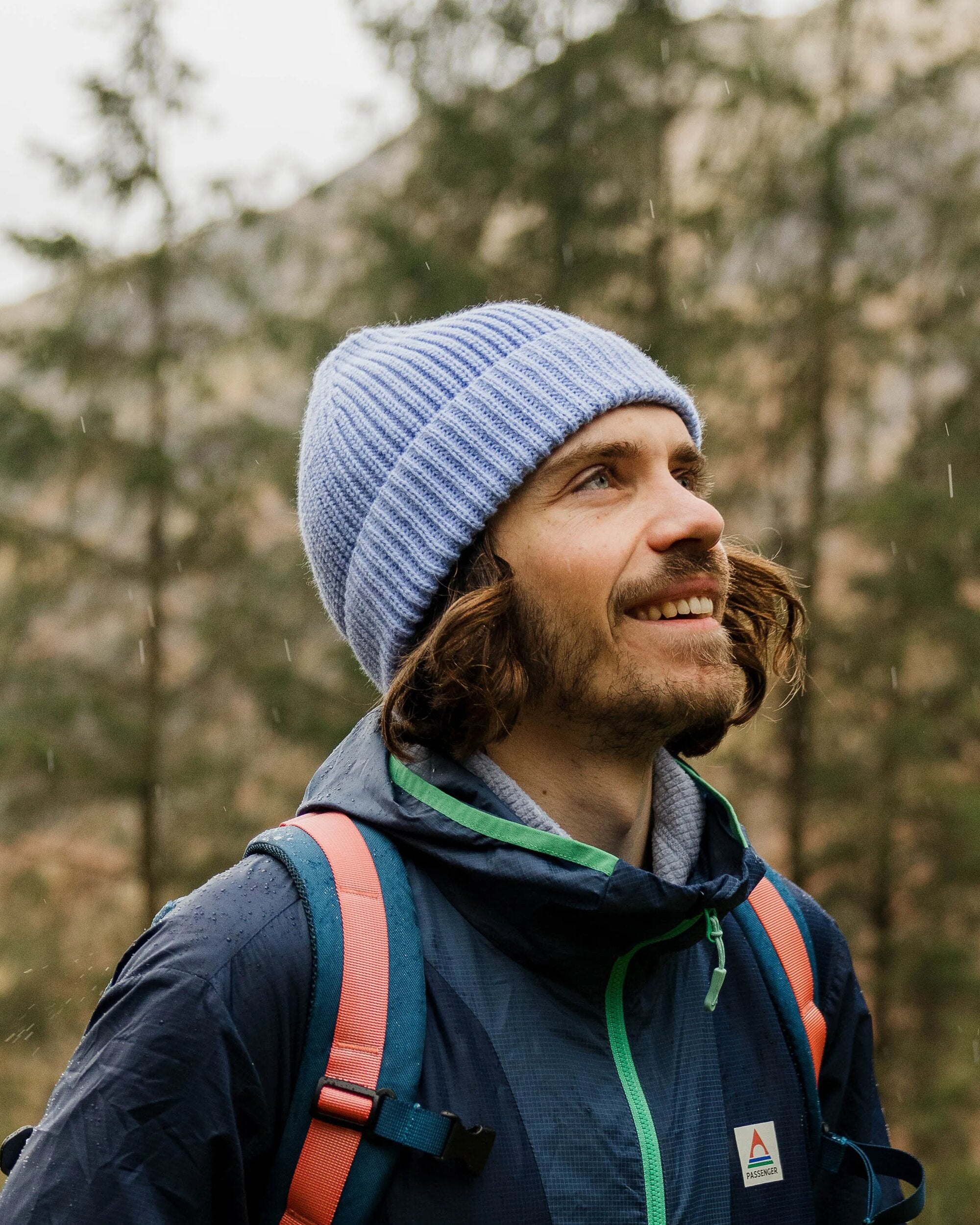 Compass Recycled Beanie - Cornflower