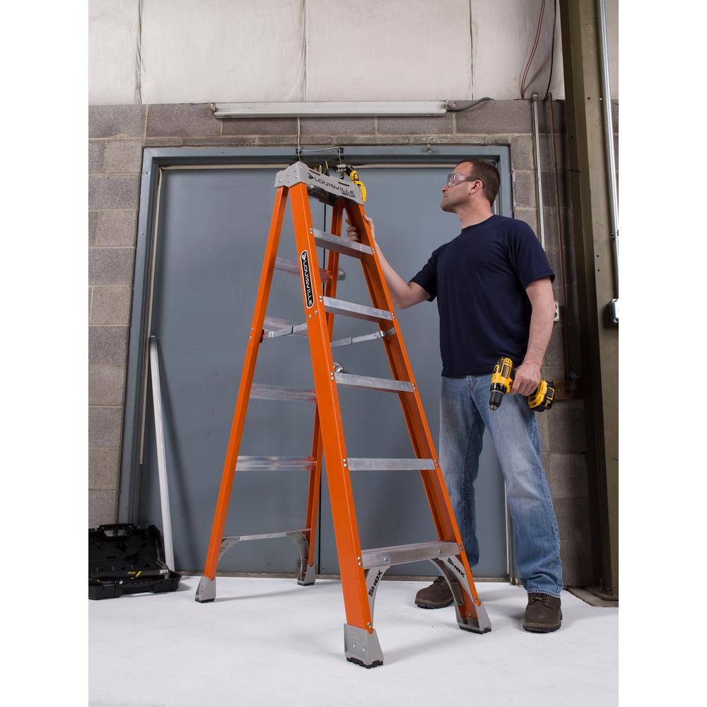 Louisville Ladder 10 ft. Fiberglass Step Ladder with 300 lbs. Load Capacity Type IA Duty Rating FS1510