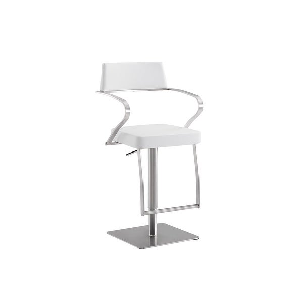 HARBOR bar stool with brushed swivel base. - N/A