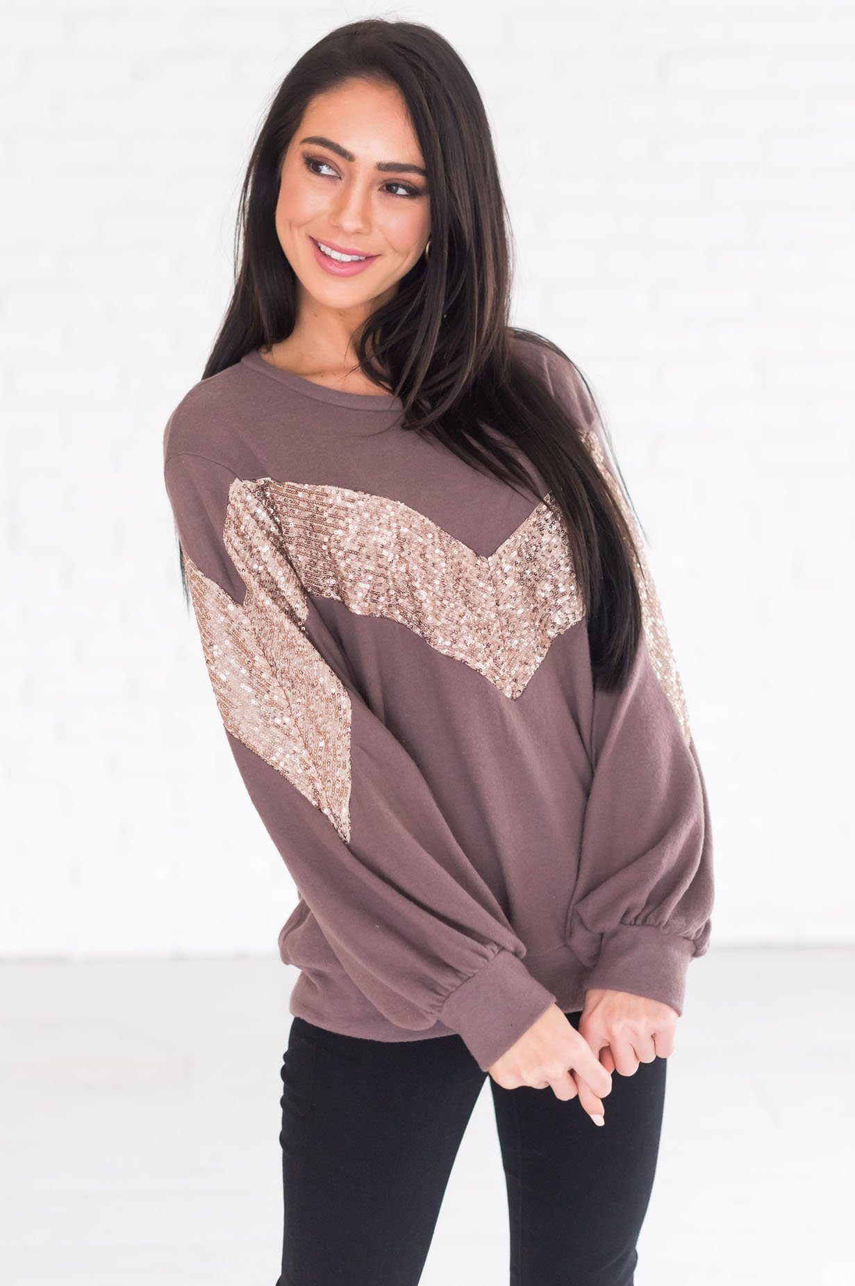 Filled With Joy Modest Fleece Top