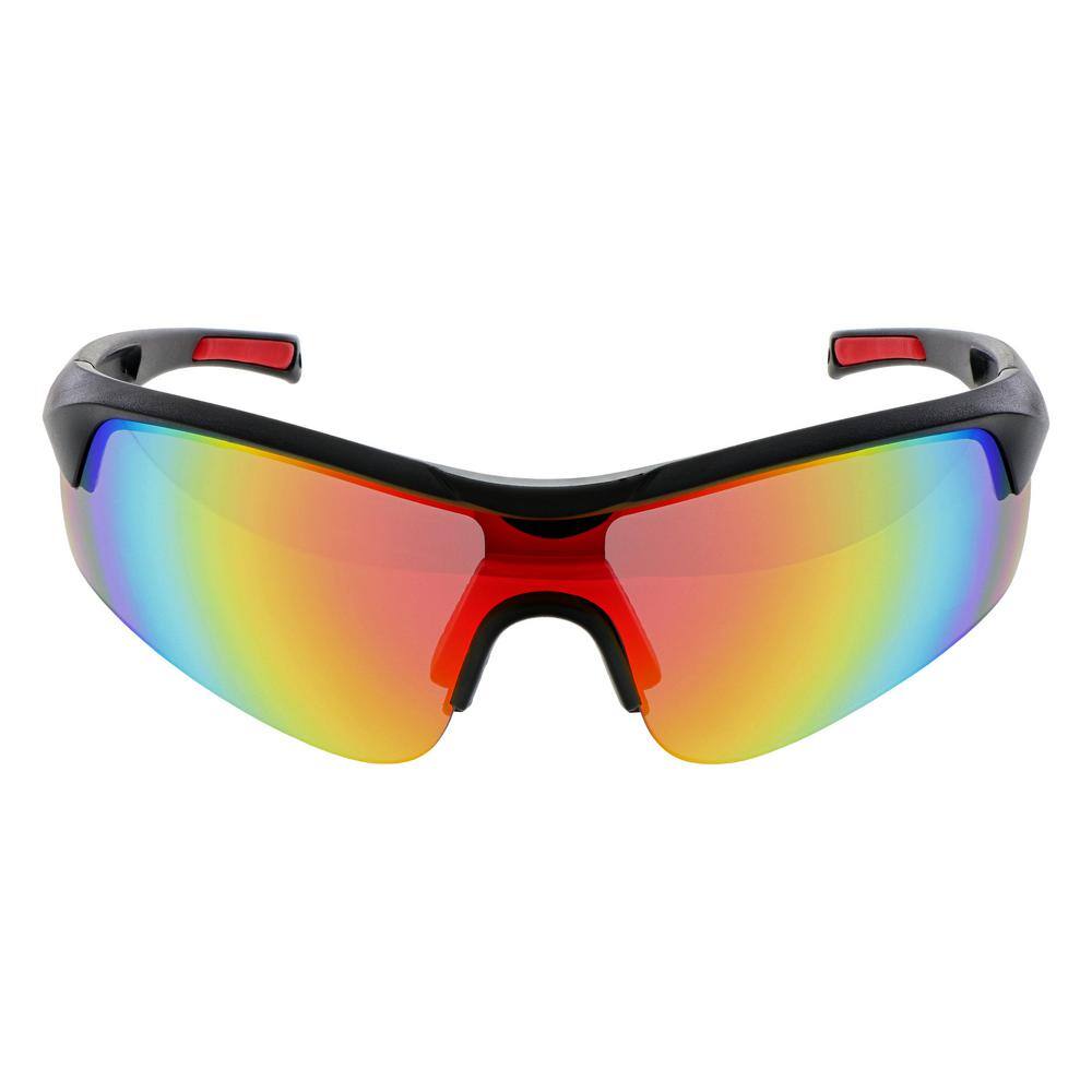 MAXIMUM SAFETY Performance Red Full View Mirrored Safety Eye Wear MX1061-VPD5