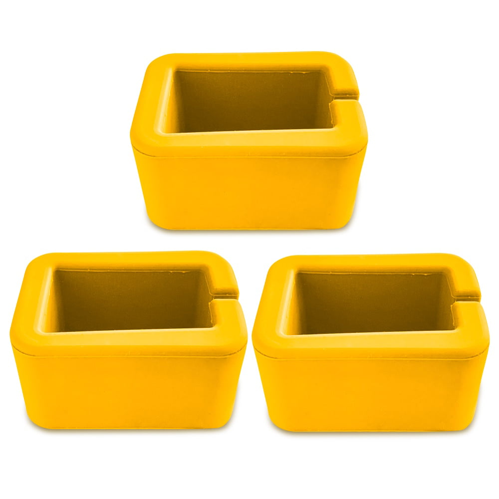 Buckle Booster™ Seat Belt Receptacle Raiser， Yellow， Wrap-Around， 3-Pack