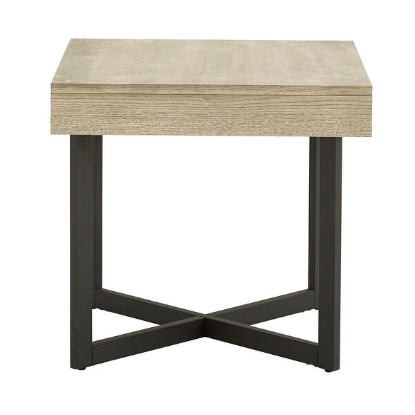 Eldersley Wood Finish End Table with One Drawer by iNSPIRE Q Modern