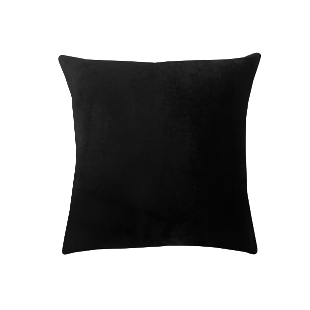 Oversize Printed Faux Fur Square Throw Pillow Black gold Edie home