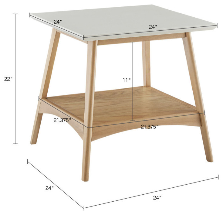 Madison Park Parker Mid Century Modern Natural Wood Accent Table   Midcentury   Side Tables And End Tables   by Olliix  Houzz