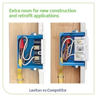 Leviton 20 Amp 125-Volt Duplex SmarTest Self-Test SmartlockPro Tamper Resistant GFCI Outlet White (4-Pack) M42-GFTR2-04W