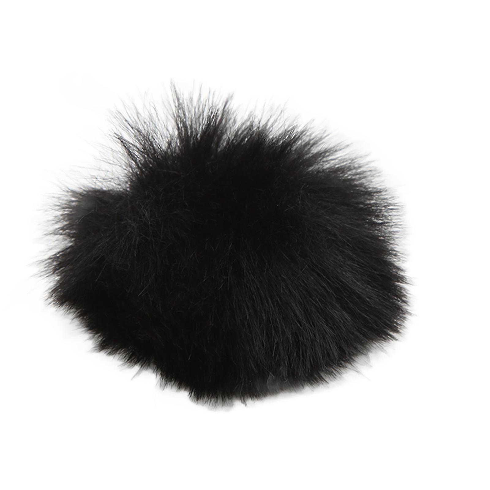 Lavalier Wind Muff Microphone Furry Windscreen Muff Lapel Microphone Cover 0.5cm / 0.2inblack