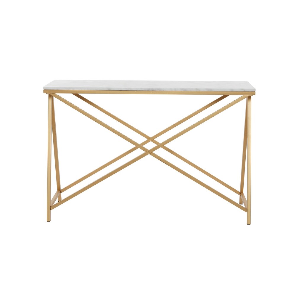 White Contemporary Console Table   47 x 14 x 31