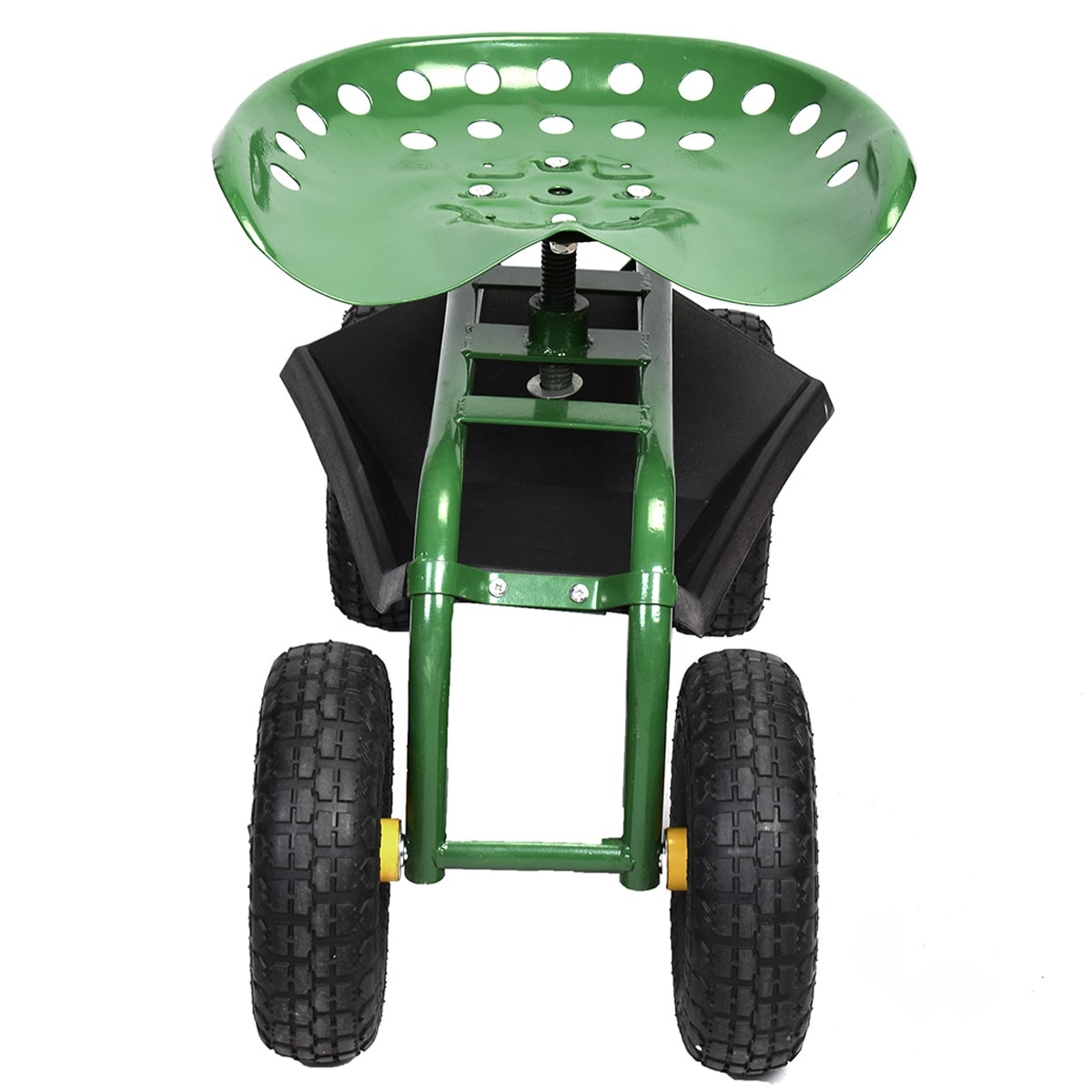 Outdoor Rolling Garden Cart Wagon Scooter with 360¡ã Swivel Seat