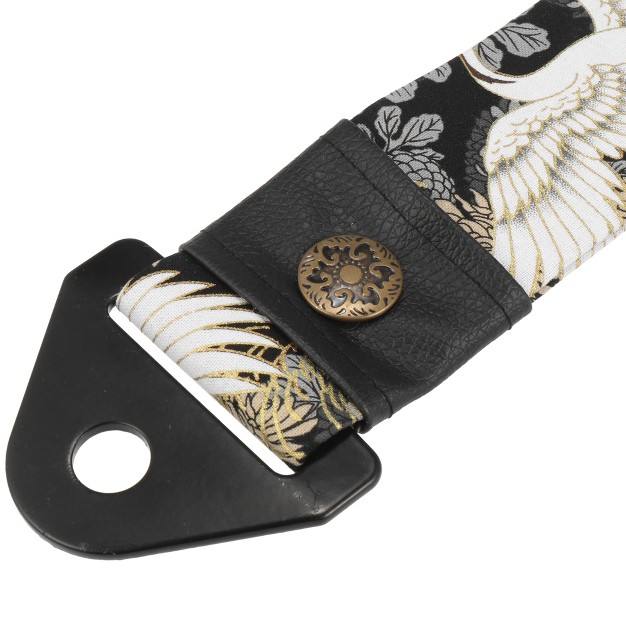 Unique Bargains 1 Set Car Tow Strap Ancient Japanese Element Belt Flying Crane Pattern Black