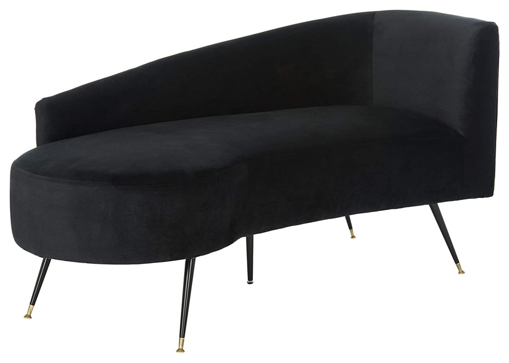 Contemporary Settee Loveseat  Slender Caped Legs  ampPadded Velvet Seat   Midcentury   Loveseats   by Decor Love  Houzz