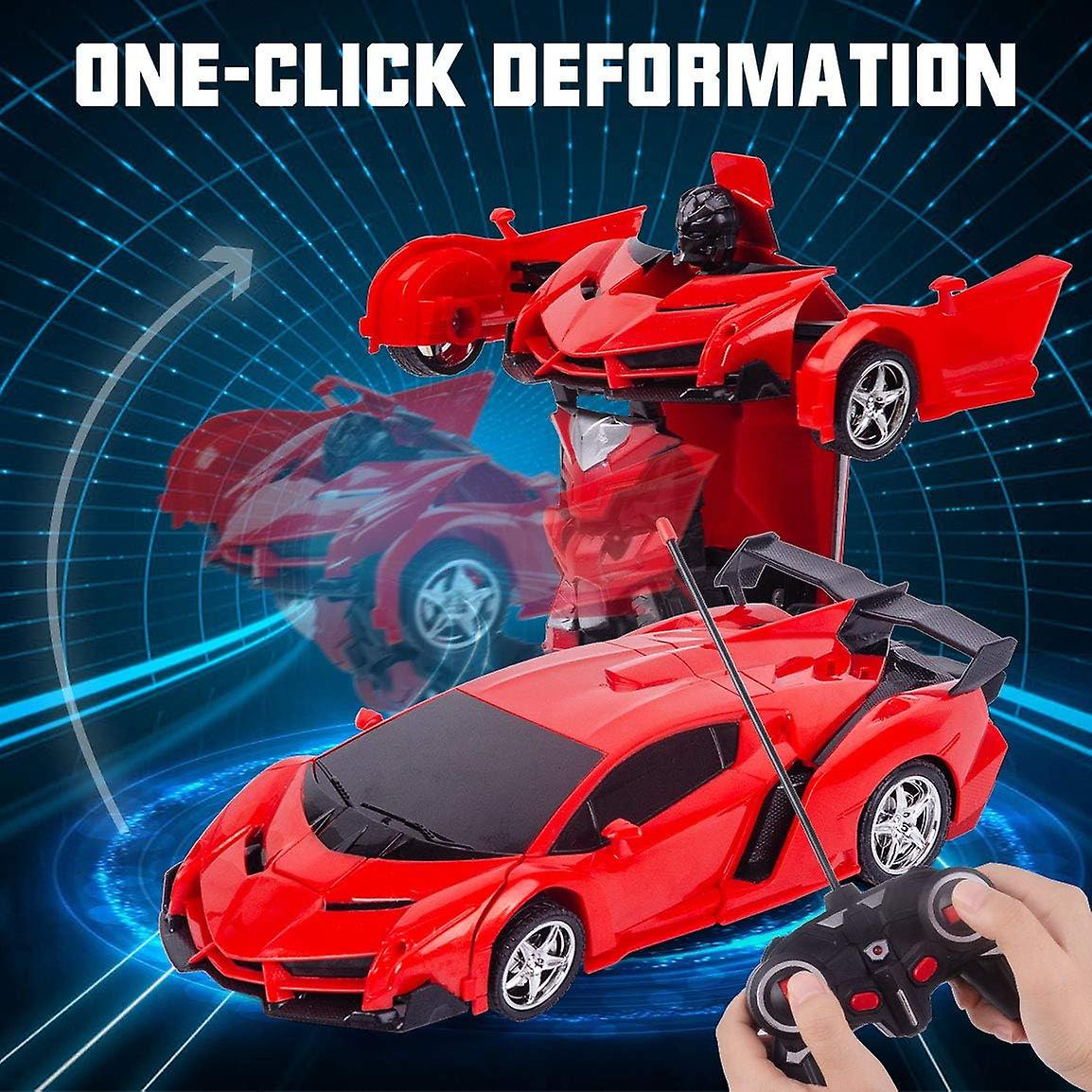 Rc Cars For Boys Age 4-7，remote Control Transformation Car Robot Toys For Child Electric Deformation Car Vehicle Toys For Kid 8-15 Ages Transforming T