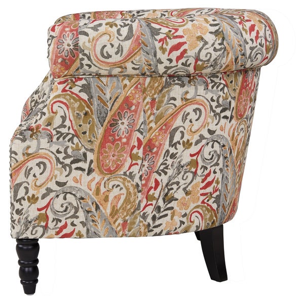 Gracewood Hollow Mungoshi Multi Coral Paisley Arm Chair