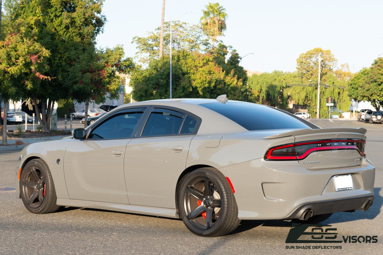 Extreme Online Store EOS Visors for 2011-2020 Dodge Charger | in-Channel Style Smoke Tinted Side Vents Rain Guard Window Deflectors