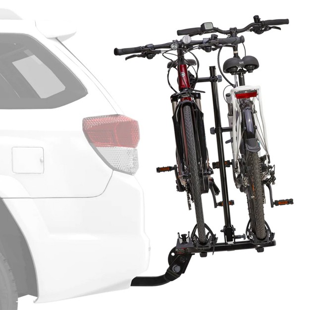 Yakima Onramp 1 25 Inch Ebike Hitch Mounted Bike Rack Holds 2 Bicycles Up To 66 Pounds Each Compatible With Yakima Backswing And Straightshot Black