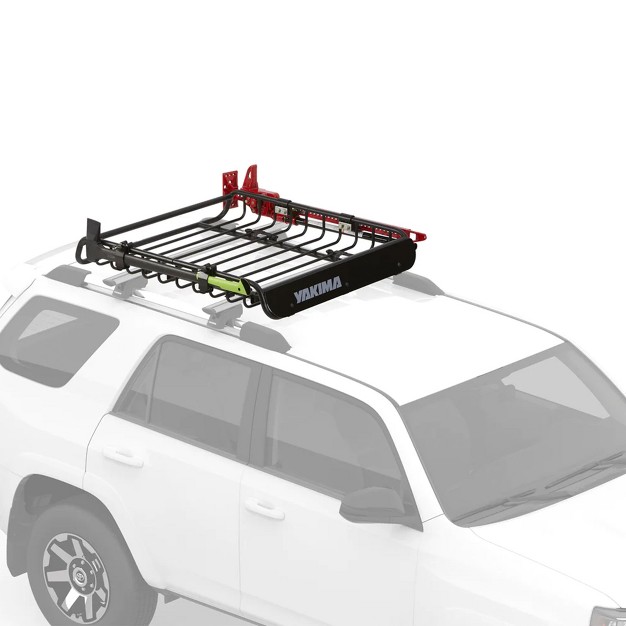 Yakima Loadwarrior Medium Sized Heavy Duty Steel Cargo Basket Roof Rack With Universal Mounting Hardware For All Yakima Streamline Crossbars Black