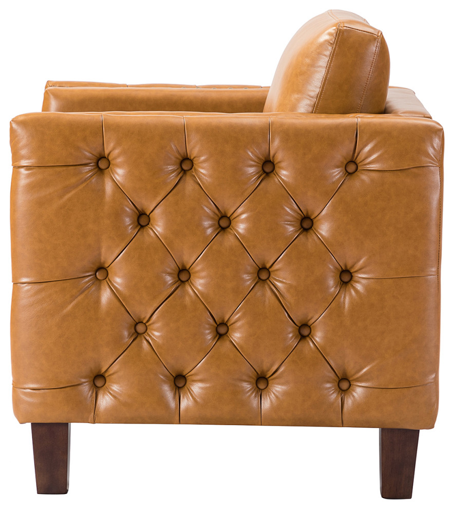 Wooden Upholstered Classic Club Chair  Set of 2   Transitional   Armchairs And Accent Chairs   by Karat Home  Houzz